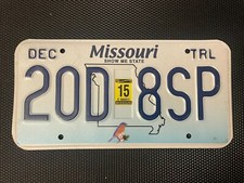 MISSOURI LICENSE PLATE SHOW ME