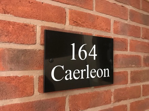 Natural granite house sign - natural,