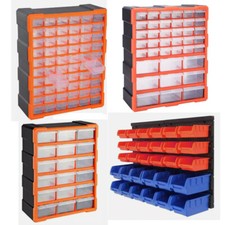 Multi Drawer Parts Storage Cabinets Unit Organiser Garage Tool Box Wall Mounted