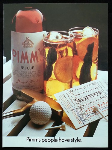 Original vintage pimms advert - original,