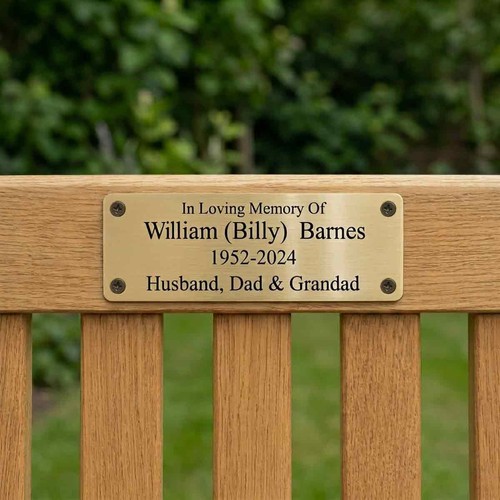 Personalised bench memorial - personalised,