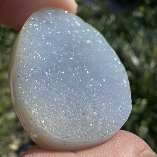 Blue lace agate chalcedony - blue,