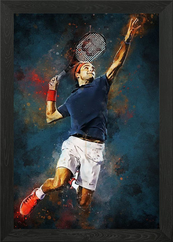 Splatter roger tennis framed - splatter,