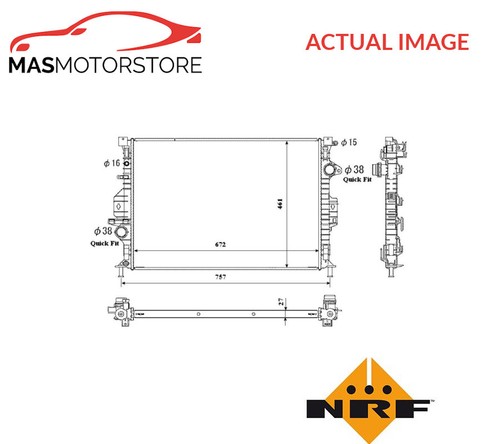 Engine cooling radiator nrf - engine,
