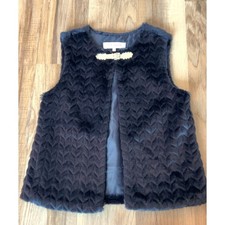 Lili Gaufrette Faux Fur Lloyd Vest Size 12
