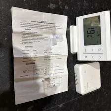Wireless Programmable Room Thermostat RF Stat inc Receiver 