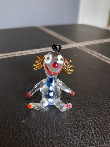 Vintage miniature murano clown - vintage,