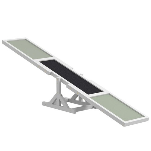 Pawhut wooden pet - wooden, seesaw