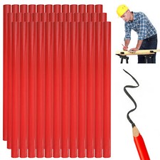 12-48pk Carpenters Pencils Set Medium Red Builders Joiners Wood Woodwork Toolbox