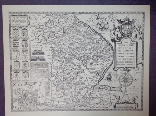 Lincolnshire 1610 county map - lincolnshire,