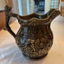 Vintage Green Ceramic Pitcher