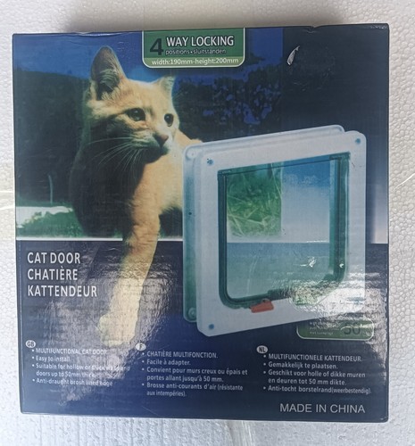 Way locking cat flap - locking, door