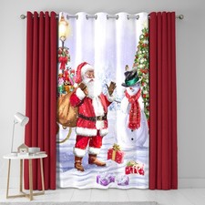 Christmas Curtains – Santa