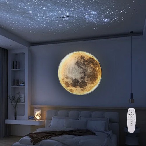 Modern led wall light - wall, black