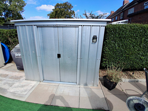 Grey metal garden storage - grey,
