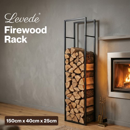 Levede firewood rack - firewood,