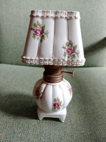 Vintage miniature oil lamp - vintage,