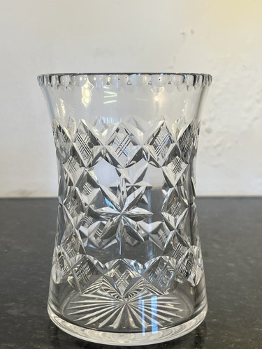 Cut crystal vase starburst - vase,