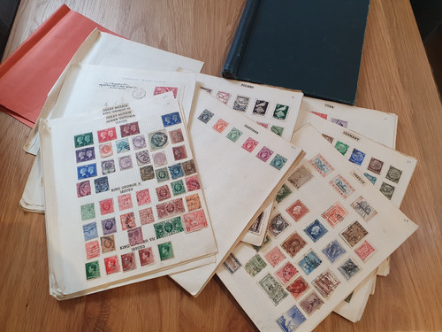World stamp collection over - world,