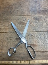 LARGE PAIR VINTAGE 12" TAILORS SHEARS TAILORS SCISSORS STILL SHARP E.OLDING