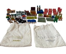 German Erzgebirge Miniature Wooden Village Farm Set Country Size 95 Pieces Putz