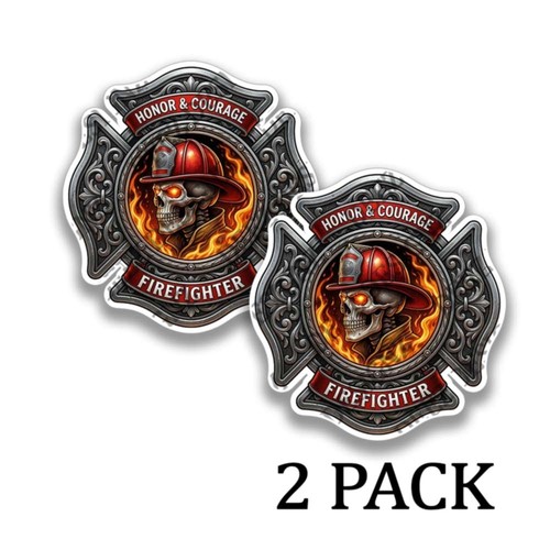 Firefighter skeleton emblem - firefighter,