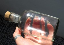 Antique Glass Chemistry Bottle Measurements Handmade Cork Vintage Laboratory