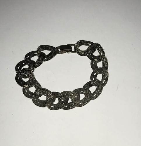 Bracelet marcasite double link - bracelet,