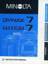 Minolta Dynax 7  Instruction Manual