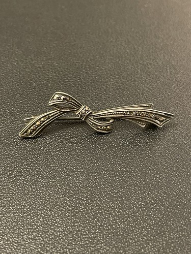 Vintage art deco marcasite - vintage, bow