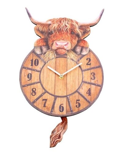 Highland tickin cow pendulum - cow,