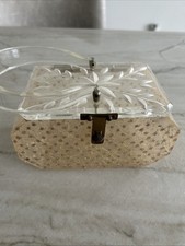 1950s Vintage Carved Lucite