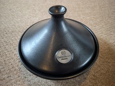 Emile Henry Black Ceramic Tagine 26cm for Moroccan Cooking France
