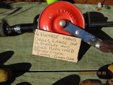 Vintage Shoulder Brace Hand Drill Never used plus 3 others, #85-8807