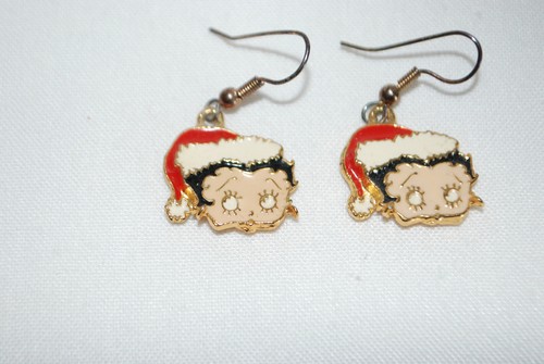 Betty boop christmas earrings - boop,