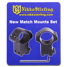 Nikko Rifle Scope MOUNTS 2 Piece 1" Tube HIGH 11mm 3/8" Dovetail Airgun Rings