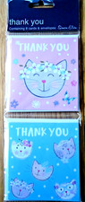 8 THANK YOU CARDS - CUTE CATS