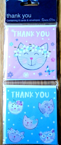 Thank you cards cute cats - 8,