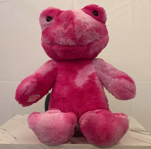 Pink frog plush - frog, soft