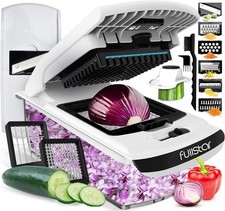 Vegetable Chopper & Mandoline Slicer with Container - Veggie Onion Salad Food Cu