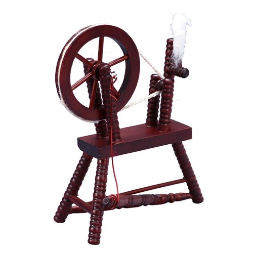 Wooden spinning wheel - wooden,