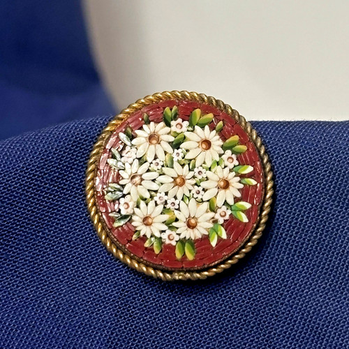 Vtg millefiori brooch fashion - vtg,