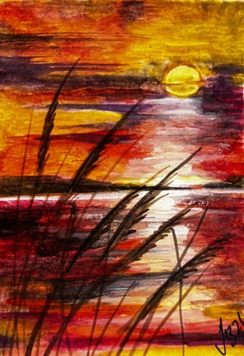 Aceo original watercolour - aceo,