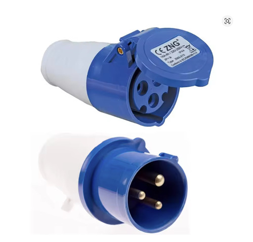 New mains plug 240v - plug, blue