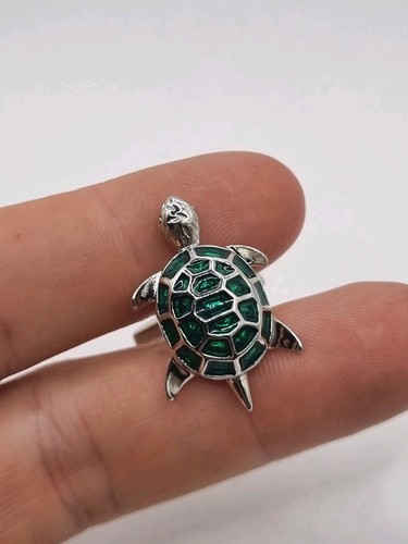 Pair silver plated green - silver,