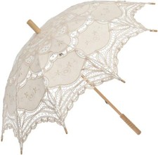 SQOIKOS Ivory Lace Parasol