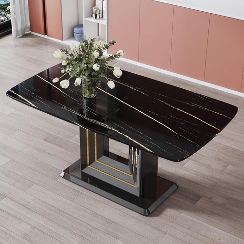 Faux marble dining table - 63",