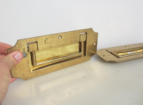 Large vintage brass drawer - large,