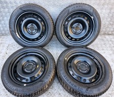 16" FORD FIESTA SET OF STEEL WHEELS WITH 195 55 16 SEMPERIT WINTER TYRES