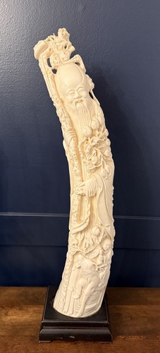 Vintage faux ivory - faux, elephant